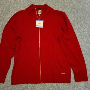 Women's Red Gold colored front zipper